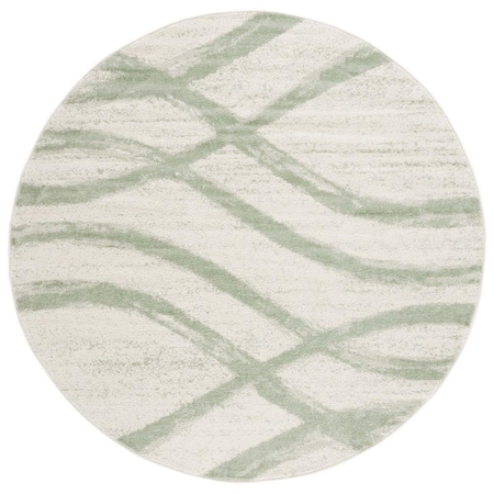 Safavieh 6 x 6 ft. Adirondack Power Loomed Round Area Rug; Ivory & Sage ADR125A-6R